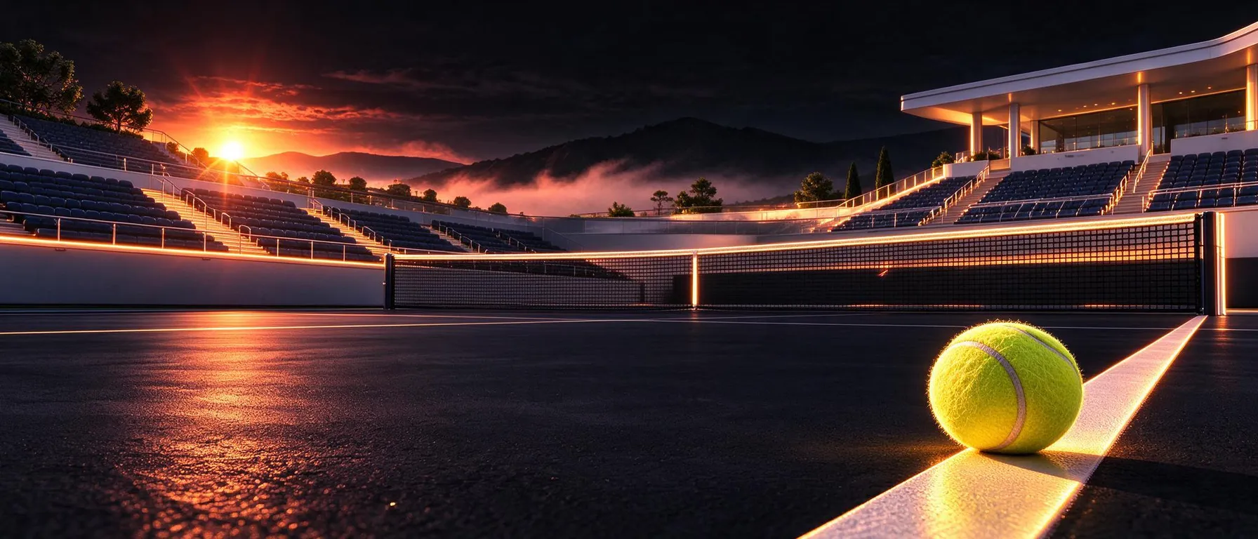 Full-bleed atmospheric backdrop behind the welcome-offer copy: a casino table, live studio or prize scene with quiet, low-detail areas so headline text stays readable; never slot machines or reels. For sportsbook or sports pages choose the matching sport preset (an empty arena, court or rink).